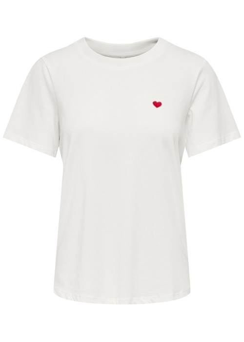 T-shirt en coton biologique blanc uni avec une...