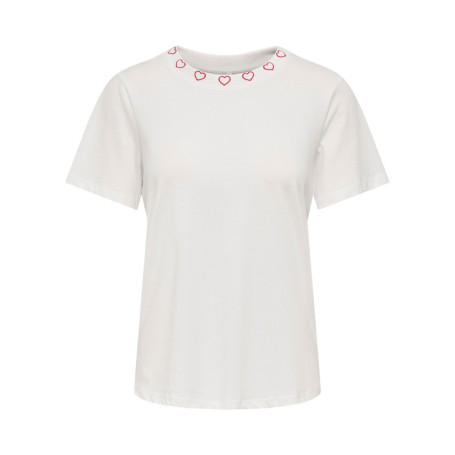 T-shirt en coton biologique blanc uni avec une...