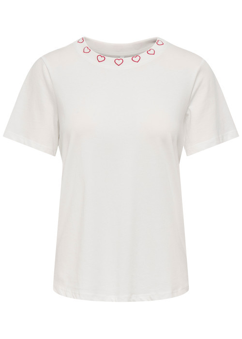 T-shirt en coton biologique blanc uni avec une...