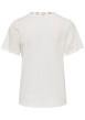 Thumbnail T-shirt en coton biologique blanc uni avec une coupe droite et un col rond - Image 2