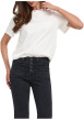 Thumbnail T-shirt en coton biologique blanc uni avec une coupe droite et un col rond - Image 5
