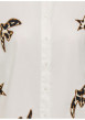 Thumbnail Chemisier en coton écru à motifs avec une coupe droite et un col chemise - Image 3
