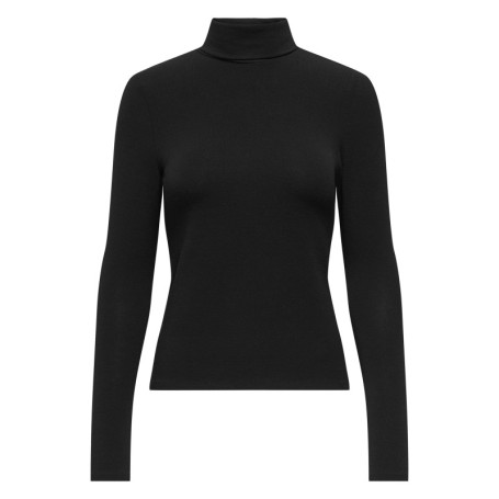 Top noir uni avec une coupe ajustée et des...