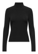 Thumbnail Top noir uni avec une coupe ajustée et des manches longues