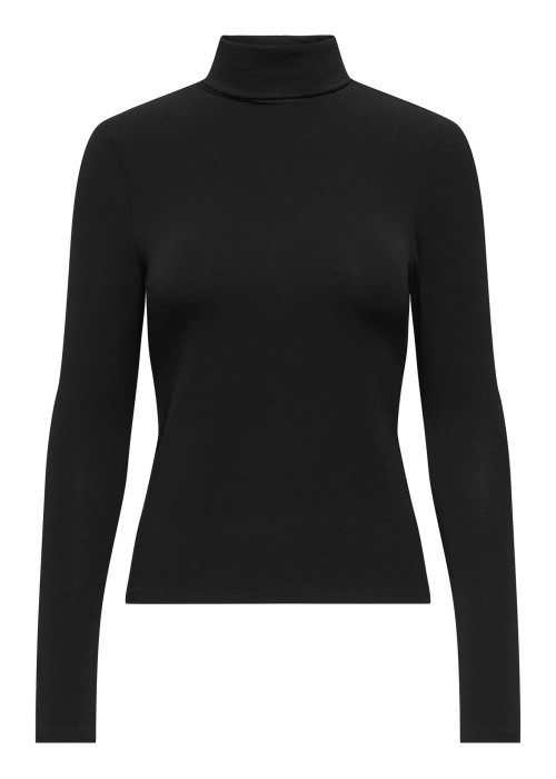 Top noir uni avec une coupe ajustée et des...