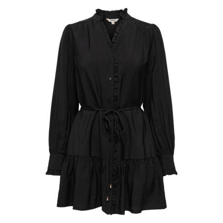 Robe courte noire unie coupe patineuse et des...