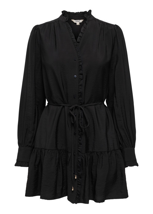 Robe courte noire unie coupe patineuse et des...