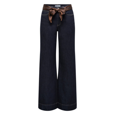 Jean en coton brut uni avec une coupe bootcut...