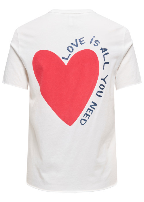 T-shirt en coton biologique blanc uni avec une...