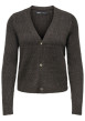 Thumbnail Gilet marron uni avec une coupe droite et des manches longues