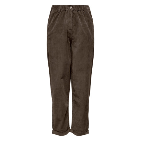 Pantalon chino en coton marron uni avec une...