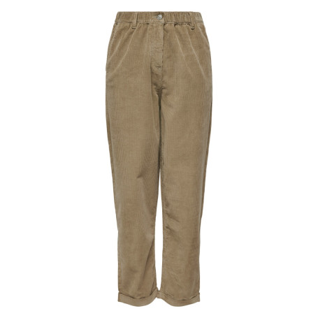 Pantalon chino en coton beige uni avec une...