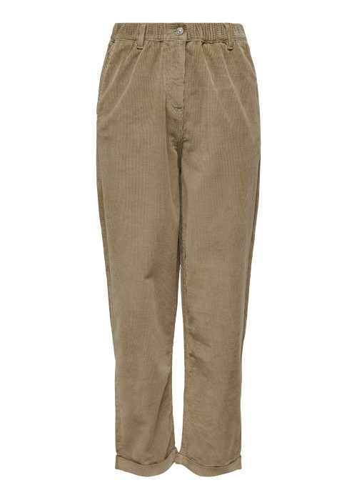 Pantalon chino en coton beige uni avec une...
