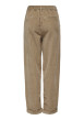 Thumbnail Pantalon chino en coton beige uni avec une coupe droite et la taille élastiquée - Image 2