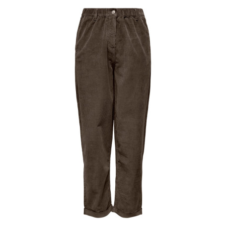 Pantalon chino en coton marron uni avec une...