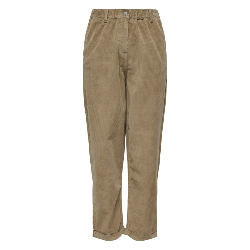 Only - Pantalon Chino En Coton Beige Uni Avec Une Coupe Droite Et La Taille élastiquée - Beige Only - Pantalon Chino En Coton Beige Uni Avec Une Coupe Droite Et La Taille élastiquée - Beige