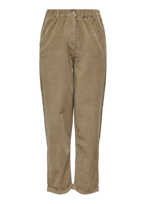 Pantalon chino en coton beige uni avec une...