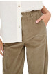 Thumbnail Pantalon chino en coton beige uni avec une coupe droite et la taille élastiquée - Image 5