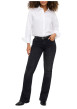 Thumbnail Jean en coton noir uni avec une coupe bootcut et une taille intermédiaire - Image 3