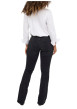 Thumbnail Jean en coton noir uni avec une coupe bootcut et une taille intermédiaire - Image 4