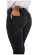 Thumbnail Jean en coton noir uni avec une coupe bootcut et une taille intermédiaire - Image 5