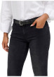 Thumbnail Jean en coton noir uni avec une coupe bootcut et une taille intermédiaire - Image 6