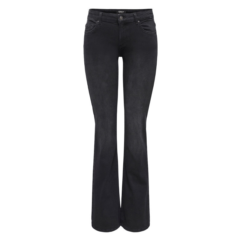 Only - Jean En Coton Noir Uni Avec Une Coupe Bootcut Et Une Taille Intermédiaire - Noir Only - Jean En Coton Noir Uni Avec Une Coupe Bootcut Et Une Taille Intermédiaire - Noir