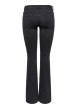 Thumbnail Jean en coton noir uni avec une coupe bootcut et une taille intermédiaire - Image 2