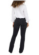 Thumbnail Jean en coton noir uni avec une coupe bootcut et une taille intermédiaire - Image 4