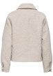 Thumbnail Veste écru uni coupe droite avec un col à revers et des manches longues - Image 2
