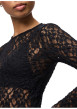 Thumbnail T-shirt noir uni avec une coupe moulante et des manches longues - Image 4