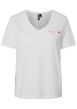 Thumbnail T-shirt en coton biologique blanc à imprimé avec une coupe droite