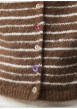 Thumbnail Gilet marron à rayures avec une coupe droite et un col montant - Image 5