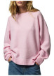 Thumbnail Pull rose uni avec une coupe droite et des manches longues