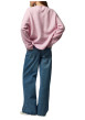 Thumbnail Pull rose uni avec une coupe droite et des manches longues - Image 2