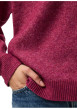 Thumbnail Pull framboise uni avec une coupe droite et des manches longues - Image 4