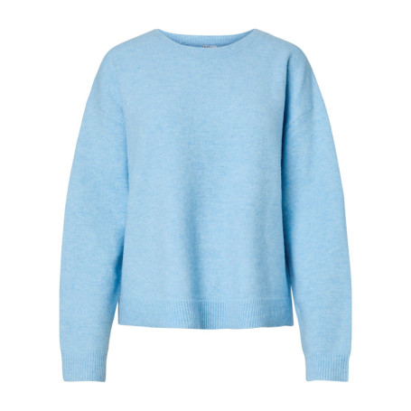 Pull ciel uni avec une coupe droite et des...