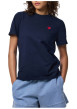 Thumbnail T-shirt en coton biologique marine uni avec une coupe droite et un col rond