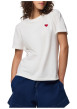 Thumbnail T-shirt en coton biologique blanc uni avec une coupe droite et un col rond