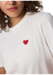Thumbnail T-shirt en coton biologique blanc uni avec une coupe droite et un col rond - Image 4