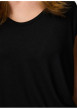 Thumbnail T-shirt noir uni avec une coupe droite et des manches courtes - Image 4