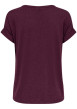 Thumbnail T-shirt bordeaux uni avec une coupe droite et des manches courtes - Image 2