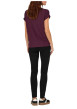 Thumbnail T-shirt bordeaux uni avec une coupe droite et des manches courtes - Image 4
