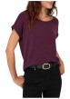 Thumbnail T-shirt bordeaux uni avec une coupe droite et des manches courtes - Image 5
