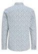 Thumbnail Chemise en coton blanche à motifs avec une coupe slim et un col à revers - Image 2