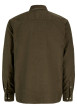 Thumbnail Chemise en coton kaki unie avec une coupe droite et un col à revers - Image 2