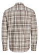 Thumbnail Chemise en coton beige unie avec une coupe droite et un col boutonné - Image 2