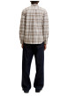 Thumbnail Chemise en coton beige unie avec une coupe droite et un col boutonné - Image 4