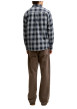 Thumbnail Chemise en coton marine unie avec une coupe droite et un col boutonné - Image 4