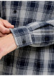 Thumbnail Chemise en coton marine unie avec une coupe droite et un col boutonné - Image 6